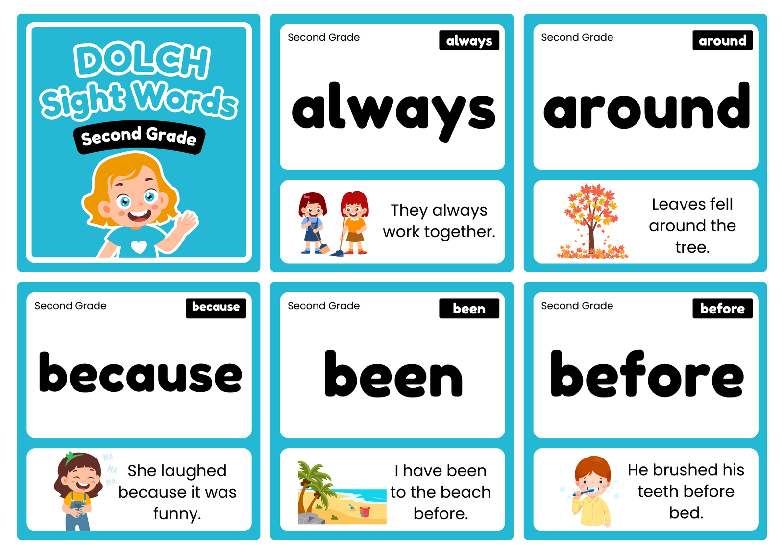 Dolch Grade 2 Sight words
